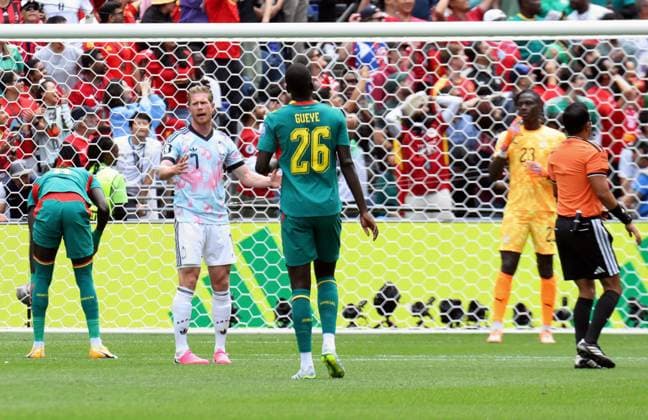 Belgium s Kevin De Bruyne pictured during a soccer game between Belgian national team, Nationalteam Red Devils and Senegal, on Wednesday 01 July 2026, at the Seattle Field, in Seattle, a 1 16 finals game in the FIFA World Cup, WM, Weltmeisterschaft, Fussball 2026. BRUNOxFAHY  x180116399x