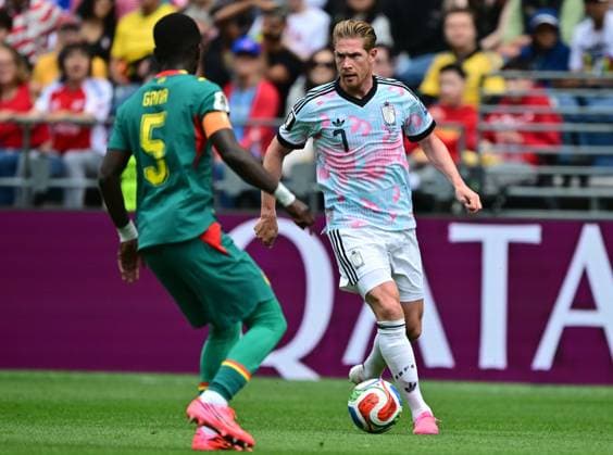 Belgium s Kevin De Bruyne pictured in action during a soccer game between Belgian national team, Nationalteam Red Devils and Senegal, on Wednesday 01 July 2026, at the Seattle Field, in Seattle, a 1 16 finals game in the FIFA World Cup, WM, Weltmeisterschaft, Fussball 2026. DIRKxWAEM  x180116627x