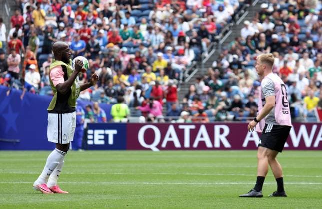 Belgium s Romelu Lukaku pictured during the half time during a soccer game between Belgian national team, Nationalteam Red Devils and Senegal, on Wednesday 01 July 2026, at the Seattle Field, in Seattle, a 1 16 finals game in the FIFA World Cup, WM, Weltmeisterschaft, Fussball 2026. BRUNOxFAHY  x180121539x