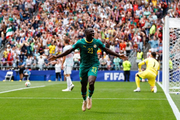 SEATTLE, WA - JULY 01: Midfielder Habib Diarra 21 of Senegal celebrates a goal during the FIFA World Cup, WM, Weltmeisterschaft, Fussball 2026 Round of 32 match between Belgium and Senegal on July 1, 2026 at Seattle Stadium in Seattle, Washington. (Photo by Henry Rodenburg Icon Sportswire) SOCCER: JUL 01 FIFA World Cup 26 Round of 32 - Belgium v Senegal EDITORIAL USE ONLY Icon260701001