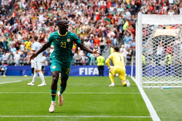 SEATTLE, WA - JULY 01: Midfielder Habib Diarra 21 of Senegal celebrates a goal during the FIFA World Cup, WM, Weltmeisterschaft, Fussball 2026 Round of 32 match between Belgium and Senegal on July 1, 2026 at Seattle Stadium in Seattle, Washington. (Photo by Henry Rodenburg Icon Sportswire) SOCCER: JUL 01 FIFA World Cup 26 Round of 32 - Belgium v Senegal EDITORIAL USE ONLY Icon260701002