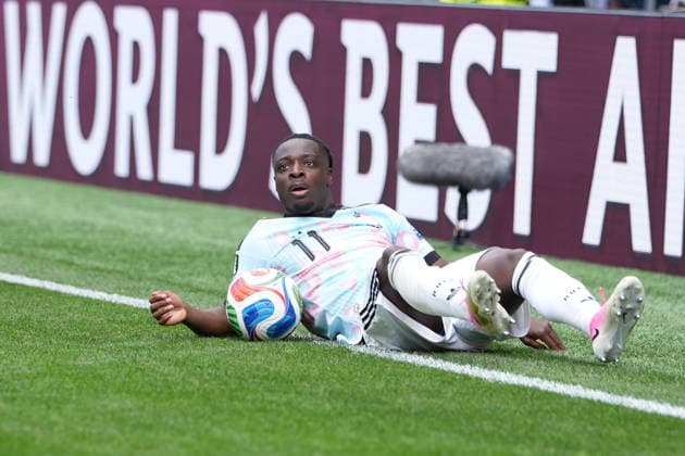 Belgium v Senegal - FIFA World Cup, WM, Weltmeisterschaft, Fussball 2026 - Round of 32 SEATTLE, USA - JULY 01: Jeremy Doku (11) of Belgium falls down during the 2026 FIFA World Cup Round of 32 match between Belgium and Senegal at Lumen Field (Seattle Stadium) in Seattle, Washington, United States on July 01, 2026. Ercin Erturk Anadolu Washington United States. Editorial use only. Please get in touch for any other usage.  Copyright: x2026xAnadoluxErcinxErturkx
