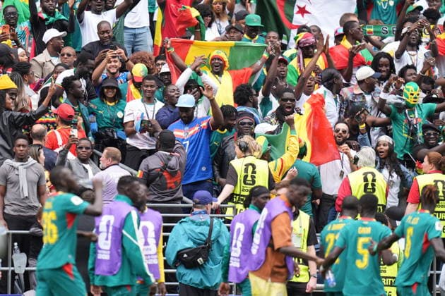 Belgium v Senegal - FIFA World Cup, WM, Weltmeisterschaft, Fussball 2026 - Round of 32 SEATTLE, USA - JULY 01: Fans of Senegal celebrate after a goal during the 2026 FIFA World Cup Round of 32 match between Belgium and Senegal at Lumen Field (Seattle Stadium) in Seattle, Washington, United States on July 01, 2026. Ercin Erturk Anadolu Washington United States. Editorial use only. Please get in touch for any other usage.  Copyright: x2026xAnadoluxErcinxErturkx