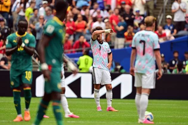 Belgium s Arthur Theate reacts during a soccer game between Belgian national team, Nationalteam Red Devils and Senegal, on Wednesday 01 July 2026, at the Seattle Field, in Seattle, a 1 16 finals game in the FIFA World Cup, WM, Weltmeisterschaft, Fussball 2026. DIRKxWAEM  x180121903x
