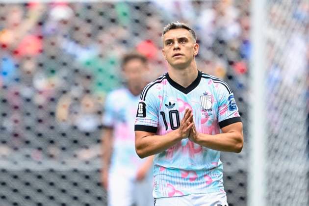 Belgium vs Senegal - 2026 FIFA World Cup, WM, Weltmeisterschaft, Fussball SEATTLE, USA - JULY 01 : Trossard Leandro forward of Belgium looking dejected after an opponent s goal during the FIFA World Cup 2026 Round of 32 match between Belgium and Senegal at the Lumen Field stadium on July 01, 2026 in Seattle, USA, 15 06 2026 Seattle United States of America  Copyright: xNicoxVereeckenx
