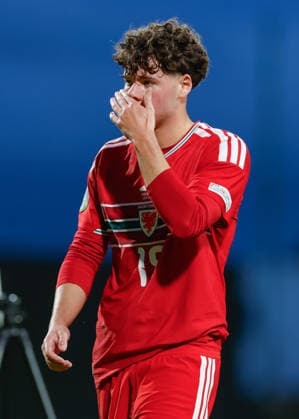Wrexham, Wales, 1st July 2026. Shea Pita of Wales reacts to the full time result following the Wales U19 vs Germany U19 UEFA European U19 Championship match at The Racecourse, Wrexham. Picture credit should read: Cody Froggatt Sportimage EDITORIAL USE ONLY. No use with unauthorised audio, video, data, fixture lists, club league logos or live services. Online in-match use limited to 120 images, no video emulation. No use in betting, games or single club league player publications. SPI_039_CF_WALES_U19_V_GERMANY_U19 SPI-4854-0039
