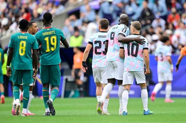 Belgium vs Senegal - 2026 FIFA World Cup, WM, Weltmeisterschaft, Fussball SEATTLE, USA - JULY 01 : Tielemans Youri midfielder of Belgium, Lukaku Romelu forward of Belgium, Trossard Leandro forward of Belgium during the FIFA World Cup 2026 Round of 32 match between Belgium and Senegal at the Lumen Field stadium on July 01, 2026 in Seattle, USA, 15 06 2026 Seattle United States of America  Copyright: xJanxDexMeuleneirx