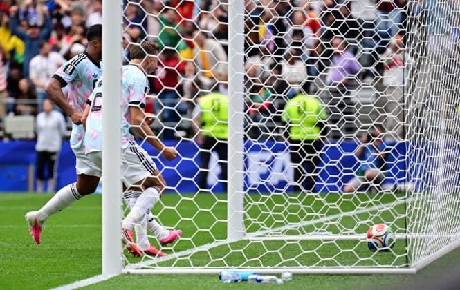 Belgium s Youri Tielemans scores the 2-2 goal during a soccer game between Belgian national team, Nationalteam Red Devils and Senegal, on Wednesday 01 July 2026, at the Seattle Field, in Seattle, a 1 16 finals game in the FIFA World Cup, WM, Weltmeisterschaft, Fussball 2026. DIRKxWAEM  x180123164x