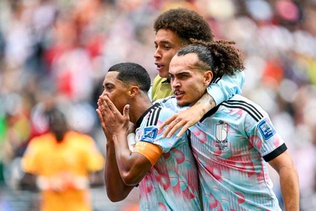 Belgium vs Senegal - 2026 FIFA World Cup, WM, Weltmeisterschaft, Fussball SEATTLE, USA - JULY 01 : Tielemans Youri midfielder of Belgium celebrating scoring a goal (2-2) during the FIFA World Cup 2026 Round of 32 match between Belgium and Senegal at the Lumen Field stadium on July 01, 2026 in Seattle, USA, 15 06 2026 Seattle United States of America  Copyright: xNicoxVereeckenx