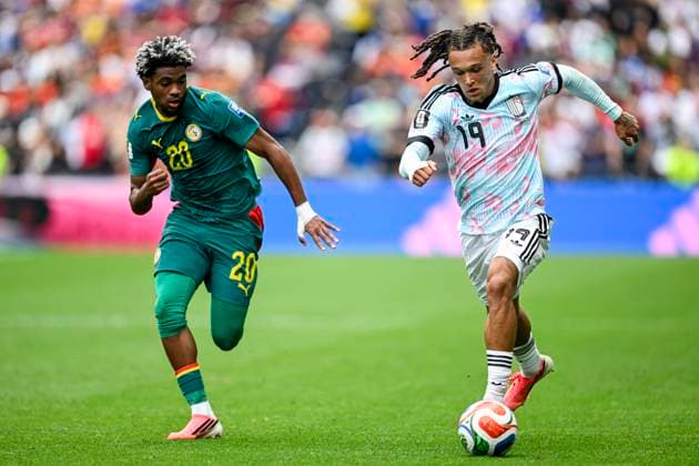 Belgium vs Senegal - 2026 FIFA World Cup, WM, Weltmeisterschaft, Fussball SEATTLE, USA - JULY 01 : Moreira Da Silva Diego defender of Belgium in action during the FIFA World Cup 2026 Round of 32 match between Belgium and Senegal at the Lumen Field stadium on July 01, 2026 in Seattle, USA, 15 06 2026 Seattle United States of America  Copyright: xNicoxVereeckenx