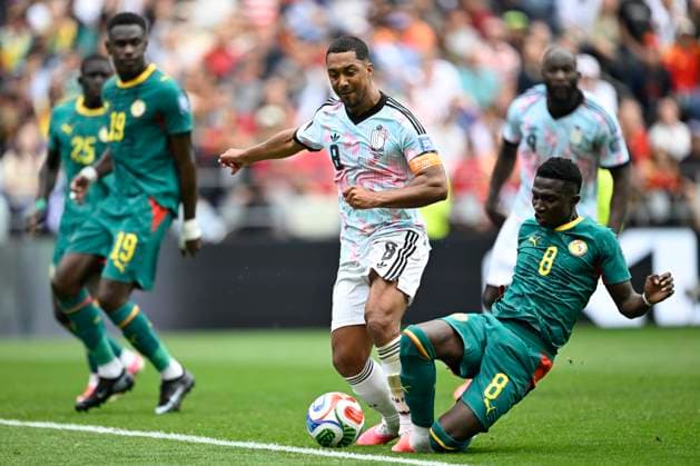 Belgium vs Senegal - 2026 FIFA World Cup, WM, Weltmeisterschaft, Fussball SEATTLE, USA - JULY 01 : Camara Lamine midfielder of Senegal, Tielemans Youri midfielder of Belgium during the FIFA World Cup 2026 Round of 32 match between Belgium and Senegal at the Lumen Field stadium on July 01, 2026 in Seattle, USA, 15 06 2026 Seattle United States of America  Copyright: xNicoxVereeckenx