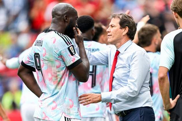 Belgium vs Senegal - 2026 FIFA World Cup, WM, Weltmeisterschaft, Fussball SEATTLE, USA - JULY 01 : Garcia Rudi head coach of Belgium, Lukaku Romelu forward of Belgium during the FIFA World Cup 2026 Round of 32 match between Belgium and Senegal at the Lumen Field stadium on July 01, 2026 in Seattle, USA, 15 06 2026 Seattle United States of America  Copyright: xNicoxVereeckenx
