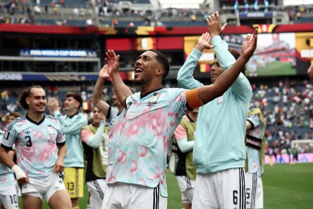 Belgium s Youri Tielemans celebrates after winning a soccer game between Belgian national team, Nationalteam Red Devils and Senegal, on Wednesday 01 July 2026, at the Seattle Field, in Seattle, a 1 16 finals game in the FIFA World Cup, WM, Weltmeisterschaft, Fussball 2026. BRUNOxFAHY  x180129845x