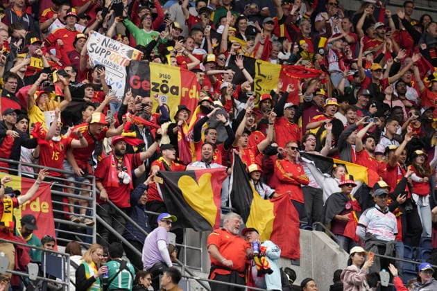 FIFA World Cup, WM, Weltmeisterschaft, Fussball 2026 - Round of 32 - Belgium vs Senegal Supporters of Belgium celebrate winning the FIFA World Cup 2026 Round of 32 match Belgium against Senegal, in Seattle, Washington, USA, 01 July 2026. SEATTLE United States  Copyright: xSTEPHENxBRASHEARx