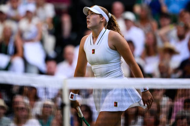 260701 Mirra Andreeva of Russia competes in a ladies second round singles match during day 3 of Wimbledon on July 1, 2026 in London. Photo: Jesper Zerman BILDBYRAN kod JZ JZ0745 tennis wimbledon 3 bbeng *** 260701 Mirra Andreeva of Russia competes in a second-round women s singles match on Day 3 of Wimbledon on July 1, 2026, in London. Photo by Jesper Zerman. BILDBYRAN code JZ JZ0745 tennis wimbledon 3 bbeng  Copyright: JESPERxZERMAN BB260701JZ119