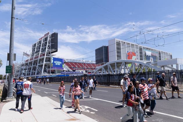 CA: USA vs Bosnia and Herzegovina Round Of 32 - FIFA World Cup, WM, Weltmeisterschaft, Fussball 2026 Fans celebrate the FIFA World Cup 2026 - Round Of 32 Match between USA vs Bosnia and Herzegovina at San Francisco Bay Area Stadium, aka Levi s Stadium on July 1, 2026 in Santa Clara, California. Santa Clara San Francisco Bay Area Stadium California United States Copyright: xCxFlanigan imageSPACEx