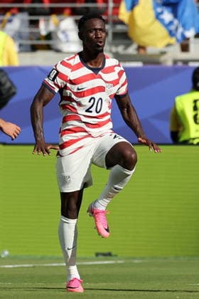 FIFA World Cup, WM, Weltmeisterschaft, Fussball 2026 - Round of 32 - USA vs Bosnia and Herzegovina Folarin Balogun of USA celebrates scoring the 1-0 goal during the FIFA World Cup 2026 Round of 32 match USA against Bosnia and Herzegovina, in San Francisco, Califronia, USA, 01 July 2026. SANTA CLARA United States  Copyright: xBENJAMINxFANJOYx