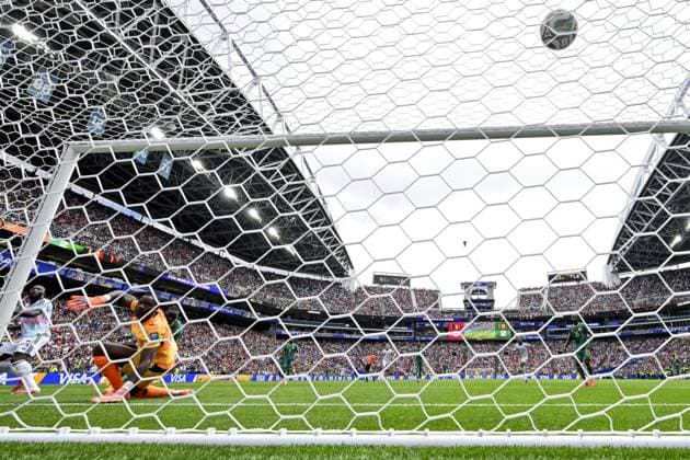 Belgium s Romelu Lukaku scores a goal during a soccer game between Belgian national team, Nationalteam Red Devils and Senegal, on Wednesday 01 July 2026, at the Seattle Field, in Seattle, a 1 16 finals game in the FIFA World Cup, WM, Weltmeisterschaft, Fussball 2026. DIRKxWAEM  x180132620x