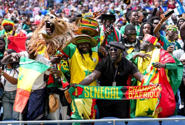 Belgium v Senegal - FIFA World Cup, WM, Weltmeisterschaft, Fussball 2026 - Round of 32 SEATTLE, USA - JULY 01: Fans of Senegal are seen during the 2026 FIFA World Cup Round of 32 match between Belgium and Senegal at Lumen Field (Seattle Stadium) in Seattle, Washington, United States on July 01, 2026. Ercin Erturk Anadolu Washington United States. Editorial use only. Please get in touch for any other usage.  Copyright: x2026xAnadoluxErcinxErturkx