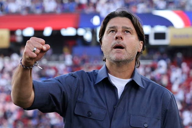 FIFA World Cup, WM, Weltmeisterschaft, Fussball 2026 - Round of 32 - USA vs Bosnia and Herzegovina USA s head coach Mauricio Pochettino celebrates winning the FIFA World Cup 2026 Round of 32 match USA against Bosnia and Herzegovina, in San Francisco, Califronia, USA, 01 July 2026. SANTA CLARA United States  Copyright: xBENJAMINxFANJOYx