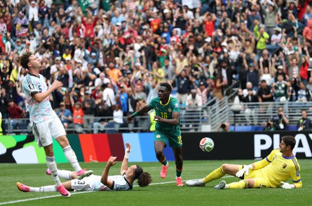 (260702) -- SEATTLE, July 2, 2026 -- Ismaila Sarr (2nd R) of Senegal celebrates after scoring during the round of 32 match between Belgium and Senegal at the 2026 FIFA World Cup, WM, Weltmeisterschaft, Fussball at Seattle Stadium in Seattle, the United States, July 1, 2026. ) (SP)U.S.-SEATTLE-FOOTBALL-FIFA WORLD CUP-ROUND OF 32-BEL VS SEN MaoxSiqian 