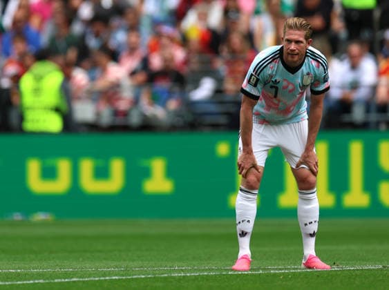 (260702) -- SEATTLE, July 2, 2026 -- Kevin De Bruyne of Belgium reacts during the round of 32 match between Belgium and Senegal at the 2026 FIFA World Cup, WM, Weltmeisterschaft, Fussball at Seattle Stadium in Seattle, the United States, July 1, 2026. ) (SP)U.S.-SEATTLE-FOOTBALL-FIFA WORLD CUP-ROUND OF 32-BEL VS SEN MaoxSiqian 