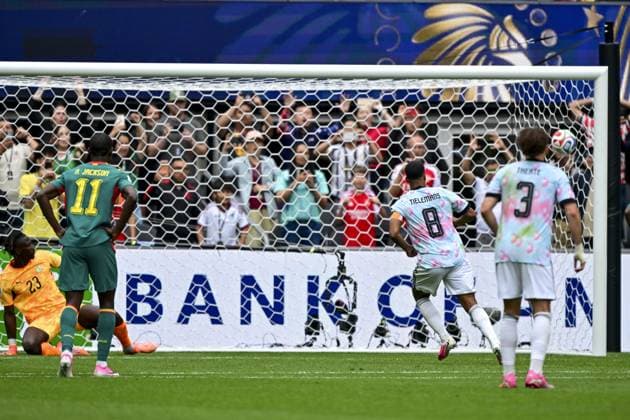 Belgium s Youri Tielemans scores a goal during a soccer game between Belgian national team, Nationalteam Red Devils and Senegal, on Wednesday 01 July 2026, at the Seattle Field, in Seattle, a 1 16 finals game in the FIFA World Cup, WM, Weltmeisterschaft, Fussball 2026. DIRKxWAEM  x180135814x