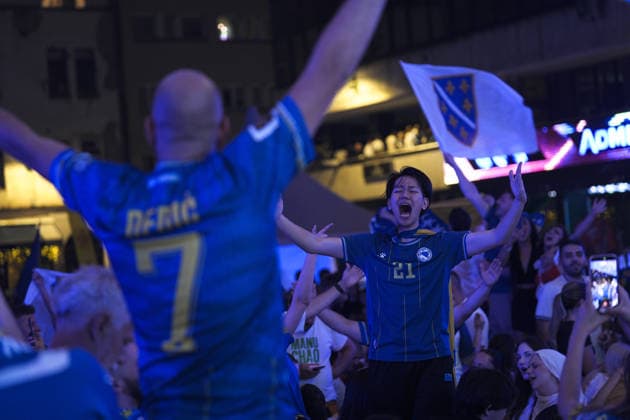 Football, 2026 FIFA World Cup, USA v Bosnia and Herzegovina, public viewing in Sarajevo