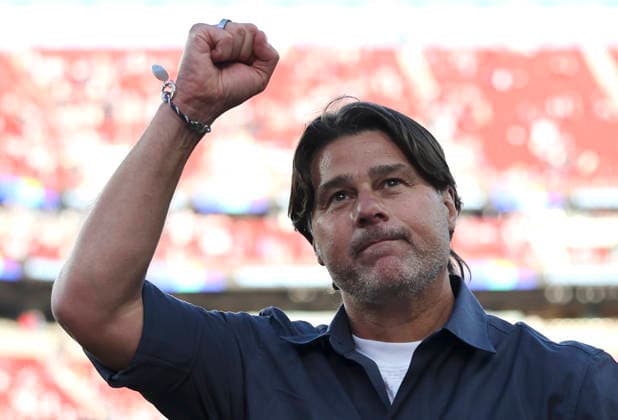 (260702) -- SAN FRANCISCO, July 2, 2026 -- Mauricio Pochettino, head coach of the United States, cheers after winning the round of 32 match between the United States and Bosnia and Herzegovina at the 2026 FIFA World Cup, WM, Weltmeisterschaft, Fussball at San Francisco Bay Area Stadium in San Francisco, the United States, July 1, 2026. ) (SP)U.S.-SAN FRANCISCO-FOOTBALL-FIFA WORLD CUP-ROUND OF 32-USA VS BIH CaoxCan 