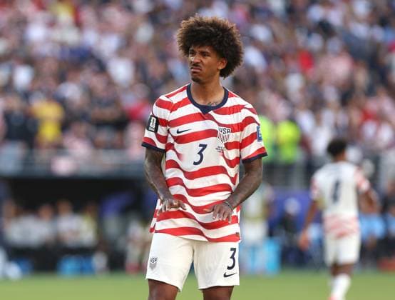 . - United States Of America v Bosnia and Herzegovina, FIFA World Cup, WM, Weltmeisterschaft, Fussball 2026, Round Of 32, Levi Stadium, San Francisco Stadium, Santa Clara, California, USA, 1st July 2026. DC Photos Crystal Pix Chris Richards of United States men s national soccer team. - United States Of America v Bosnia and Herzegovina, FiFA World Cup 2026, Round Of 32, Levi Stadium, San Francisco Stadium, Santa Clara, California, USA, 1st July 2026. DC Photos Crystal Pix Santa Clara San Francisco Stadium United States Of America Copyright: xDCxPhotosx CP_United_States_Bosnia_010726_DC_40
