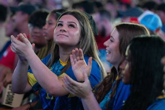 July 1, 2026, Dallas, Texas, USA: Fans react to a round of 32 game between the United States and Bosnia and Herzegovina at the FIFA Fest in Dallas, Texas. The United States moves on to the round of 16 after defeating Bosnia and Herzegovina, 2-0. World Cup 2026: Watch Party: USA Vs Bosnia And Herzegovina  - ZUMAh193 20260701_zsp_h193_024 Copyright: xDanielxMcGregor-Huyerx
