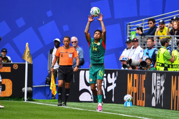 July 01, 2026: Senegal defender Ismail Jakobs (14) throws the ball in during the FIFA World Cup, WM, Weltmeisterschaft, Fussball knockout round of 32 match between Belgium and Senegal in Seattle, WA.Belgium defeated Senegal 3-2 on a penalty kick near the end of the second overtime period. CSM Seattle United States - ZUMAc04_ 20260701_zma_c04_074 Copyright: xStevexFaberx