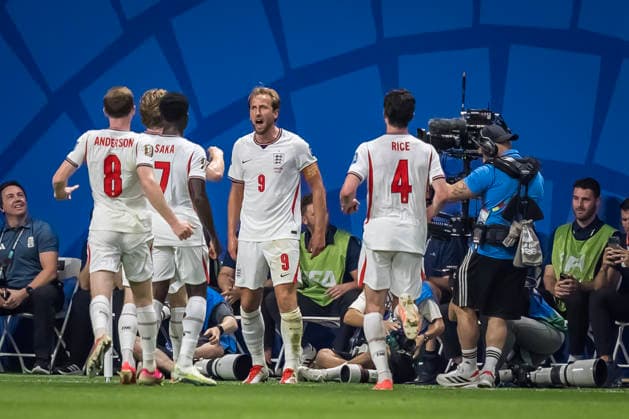 July 1, 2026, Atlanta, Georgia, USA: England forward Harry Kane (9) celebrates after scoring his second goal against DR Congo during their World Cup: Round of 32 match at Atlanta Stadium in ATLANTA, Georgia. England wins the game, 2:1 in regulation play. World Cup: Round Of 32: England Vs DR Congo: Harry Kane  - ZUMAa161 20260701_aaa_a161_437 Copyright: xWalterxArcex xGMGx