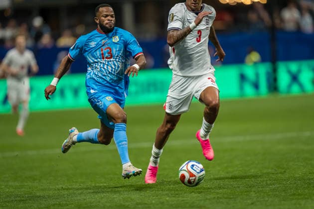 July 1, 2026, Atlanta, Georgia, USA: DR Congo forward Meschack Elia (13) plays against England during their World Cup: Round of 32 match at Atlanta Stadium in Atlanta, Georgia. England wins the game, 2:1 in regulation play. World Cup: Round Of 32: England Vs DR Congo: Meschack Elia  - ZUMAa161 20260701_aaa_a161_465 Copyright: xWalterxArcex xGMGx