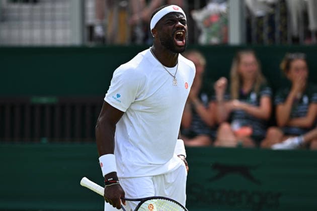 2026 Wimbledon - Frances Tiafoe Frances Tiafoe (USA) during his second round match at the 2025 Wimbledon Tennis Championships at the AELTC in London, GREAT BRITAIN, on JULY 1, 2026. Photo by Corinne Dubreuil ABACAPRESS.COM London  Copyright: xDubreuilxCorinne ABACAx