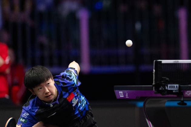 LOS ANGELES, CALIFORNIA - JULY 01: Sun Yingsha of China competes in the Women s Singles Round of 32 match against Nina Mittelham of Germany on day 6 of United States Smash 2026 at Ontario Convention Center on July 1, 2026 in Los Angeles, California.  Copyright: xVCGx 111651770484