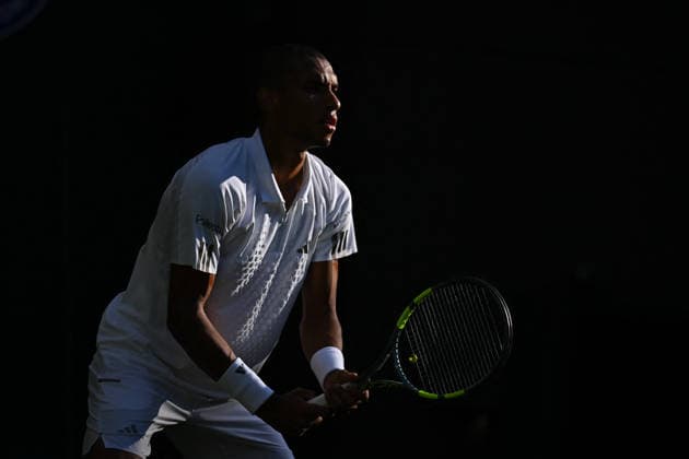 2026 Wimbledon - Felix Auger-Aliassime Felix Auger-Aliassime (CAN) during his second round match at the 2025 Wimbledon Tennis Championships at the AELTC in London, GREAT BRITAIN, on JULY 1, 2026. Photo by Corinne Dubreuil ABACAPRESS.COM London  Copyright: xDubreuilxCorinne ABACAx