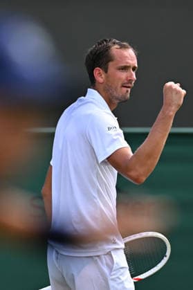 2026 Wimbledon - Daniil Medvedev Daniil Medvedev (RUS) during his second round match at the 2025 Wimbledon Tennis Championships at the AELTC in London, GREAT BRITAIN, on JULY 1, 2026. Photo by Corinne Dubreuil ABACAPRESS.COM London  Copyright: xDubreuilxCorinne ABACAx