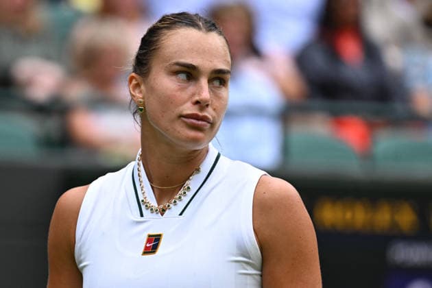 2026 Wimbledon - Aryna Sabalenka )Aryna Sabalenka (RUS) during her second round match at the 2025 Wimbledon Tennis Championships at the AELTC in London, GREAT BRITAIN, on JULY 1, 2026. Photo by Corinne Dubreuil ABACAPRESS.COM London  Copyright: xDubreuilxCorinne ABACAx