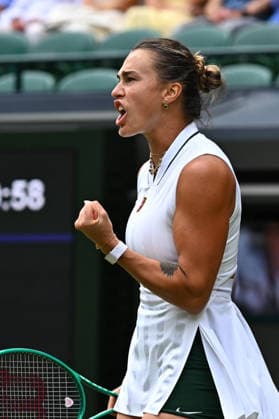 2026 Wimbledon - Aryna Sabalenka )Aryna Sabalenka (RUS) during her second round match at the 2025 Wimbledon Tennis Championships at the AELTC in London, GREAT BRITAIN, on JULY 1, 2026. Photo by Corinne Dubreuil ABACAPRESS.COM London  Copyright: xDubreuilxCorinne ABACAx