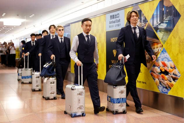 Football, 2026 FIFA World Cup, Japan national team, the team’s arrival in Tokyo