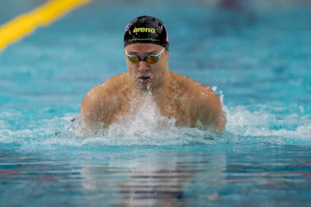 2026-07-02 European Swimming Trials EINDHOVEN, NETHERLANDS - JULY 2: Arno Kamminga of the Netherlands competing in the Men s 50m Breaststroke during European Swimming Trials at Tongelreep National Swimming Centre on July 2, 2026 in Eindhoven, Netherlands. (Photo by Joris Verwijst BSR Agency) Eindhoven Netherlands Content not available for redistribution in The Netherlands directly or indirectly through any third parties. Copyright: xBSRxAgencyx
