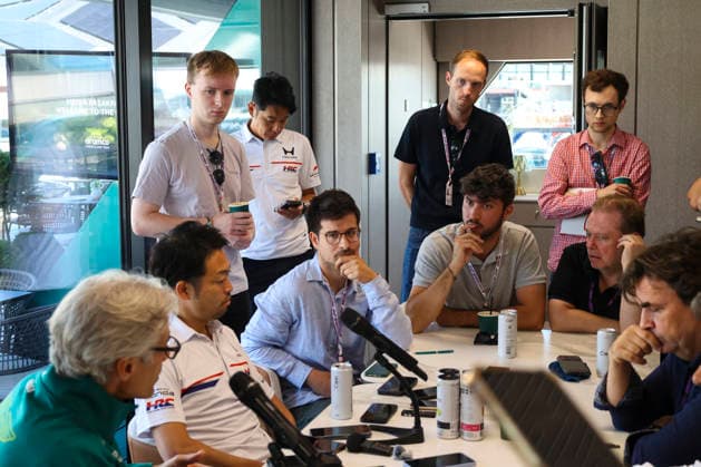 Formula 1 Pirelli British Grand Prix 2026. Mike Krack, Aston Martin Aramco Formula One Team, Shintaro Orihara, Honda, during Formula 1 Pirelli British Grand Prix 2026. on July 2., 2026 in Silverstone Circuit, Silverstone, United Kingdom, Zsombor Toth Silverstone Silverstone Circuit West Northamptonshire United Kingdom