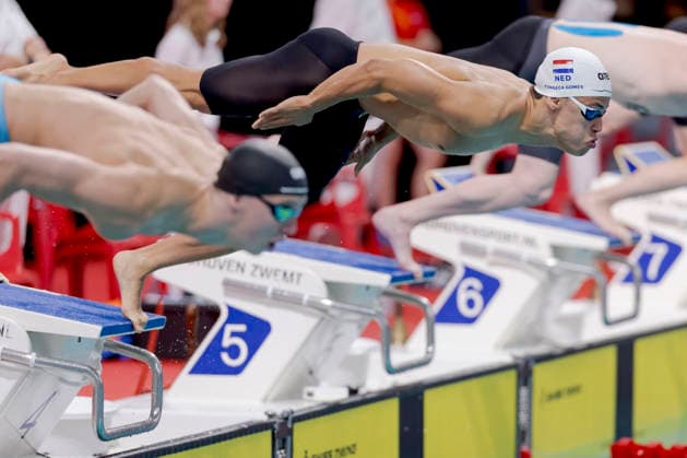 2026-07-02 European Swimming Trials EINDHOVEN, NETHERLANDS - JULY 2: Tiago Fonseca Gomes of the Netherlands competing in the Men s 400m Freestyle during European Swimming Trials at Tongelreep National Swimming Centre on July 2, 2026 in Eindhoven, Netherlands. (Photo by Joris Verwijst BSR Agency) Eindhoven Netherlands Content not available for redistribution in The Netherlands directly or indirectly through any third parties. Copyright: xBSRxAgencyx