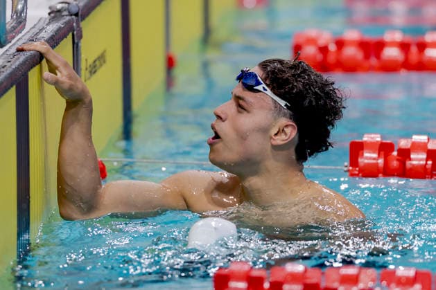 2026-07-02 European Swimming Trials EINDHOVEN, NETHERLANDS - JULY 2: Tiago Fonseca Gomes of the Netherlands after competing in the Men s 400m Freestyle during European Swimming Trials at Tongelreep National Swimming Centre on July 2, 2026 in Eindhoven, Netherlands. (Photo by Joris Verwijst BSR Agency) Eindhoven Netherlands Content not available for redistribution in The Netherlands directly or indirectly through any third parties. Copyright: xBSRxAgencyx