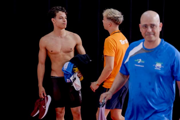 2026-07-02 European Swimming Trials EINDHOVEN, NETHERLANDS - JULY 2: Tiago Fonseca Gomes of the Netherlands after competing in the Men s 400m Freestyle during European Swimming Trials at Tongelreep National Swimming Centre on July 2, 2026 in Eindhoven, Netherlands. (Photo by Joris Verwijst BSR Agency) Eindhoven Netherlands Content not available for redistribution in The Netherlands directly or indirectly through any third parties. Copyright: xBSRxAgencyx