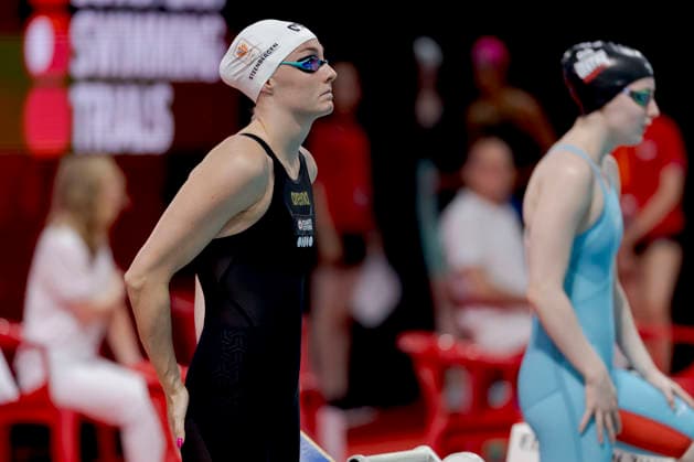 2026-07-02 European Swimming Trials EINDHOVEN, NETHERLANDS - JULY 2: Marrit Steenbergen of the Netherlands before competing in the Women s 100m Backstroke during European Swimming Trials at Tongelreep National Swimming Centre on July 2, 2026 in Eindhoven, Netherlands. (Photo by Joris Verwijst BSR Agency) Eindhoven Netherlands Content not available for redistribution in The Netherlands directly or indirectly through any third parties. Copyright: xBSRxAgencyx