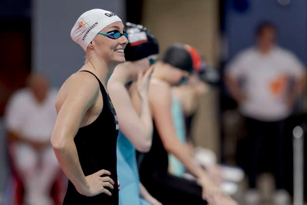 2026-07-02 European Swimming Trials EINDHOVEN, NETHERLANDS - JULY 2: Marrit Steenbergen of the Netherlands before competing in the Women s 100m Backstroke during European Swimming Trials at Tongelreep National Swimming Centre on July 2, 2026 in Eindhoven, Netherlands. (Photo by Joris Verwijst BSR Agency) Eindhoven Netherlands Content not available for redistribution in The Netherlands directly or indirectly through any third parties. Copyright: xBSRxAgencyx