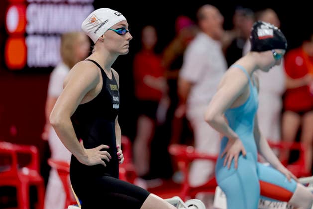 2026-07-02 European Swimming Trials EINDHOVEN, NETHERLANDS - JULY 2: Marrit Steenbergen of the Netherlands before competing in the Women s 100m Backstroke during European Swimming Trials at Tongelreep National Swimming Centre on July 2, 2026 in Eindhoven, Netherlands. (Photo by Joris Verwijst BSR Agency) Eindhoven Netherlands Content not available for redistribution in The Netherlands directly or indirectly through any third parties. Copyright: xBSRxAgencyx
