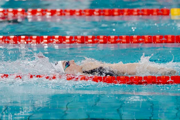 2026-07-02 European Swimming Trials EINDHOVEN, NETHERLANDS - JULY 2: Marrit Steenbergen of the Netherlands competing in the Women s 100m Backstroke during European Swimming Trials at Tongelreep National Swimming Centre on July 2, 2026 in Eindhoven, Netherlands. (Photo by Joris Verwijst BSR Agency) Eindhoven Netherlands Content not available for redistribution in The Netherlands directly or indirectly through any third parties. Copyright: xBSRxAgencyx